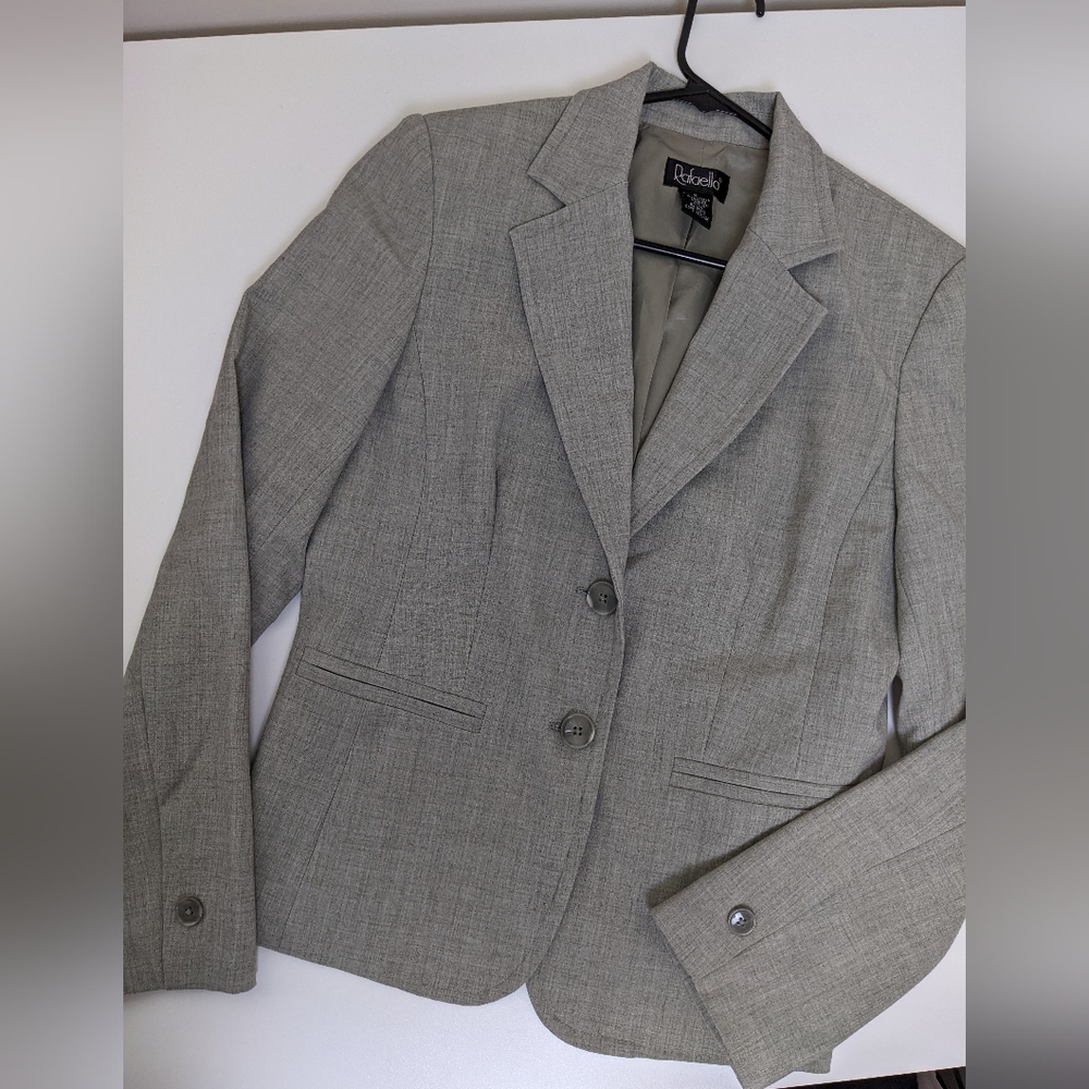 Women's fitted gray blazer, size 8
